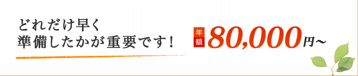 どれだけ早く準備したかが重要です！