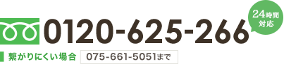 075-661-5051受付時間 9：00～17：00（土日祝日除く）