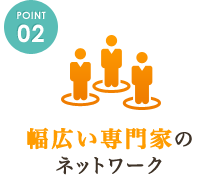 幅広い専門家のネットワーク